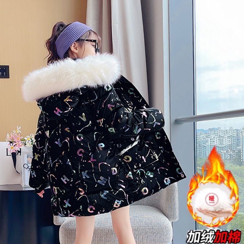 鸭鸭免洗女童冬装羽绒服外套2023新款儿童冬季加厚羽绒棉中大童洋