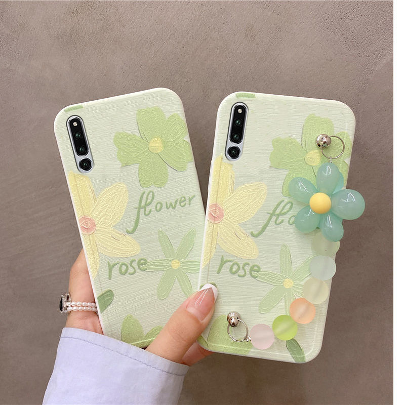 适用于荣耀Magic2手机壳夏日小清新花朵ins风手链软壳防摔时尚女
