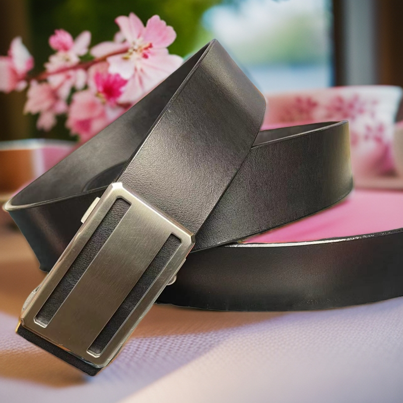 益辉纯手工牛皮（不锈钢内穿无牙自动扣）男士时尚休闲百搭经典商务