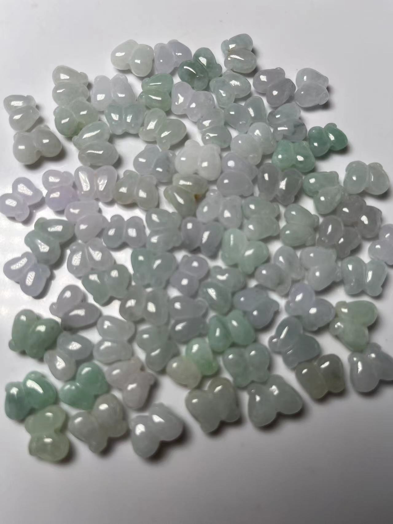 天然翡翠A货精美时尚（随机性发一组，两个为一组）