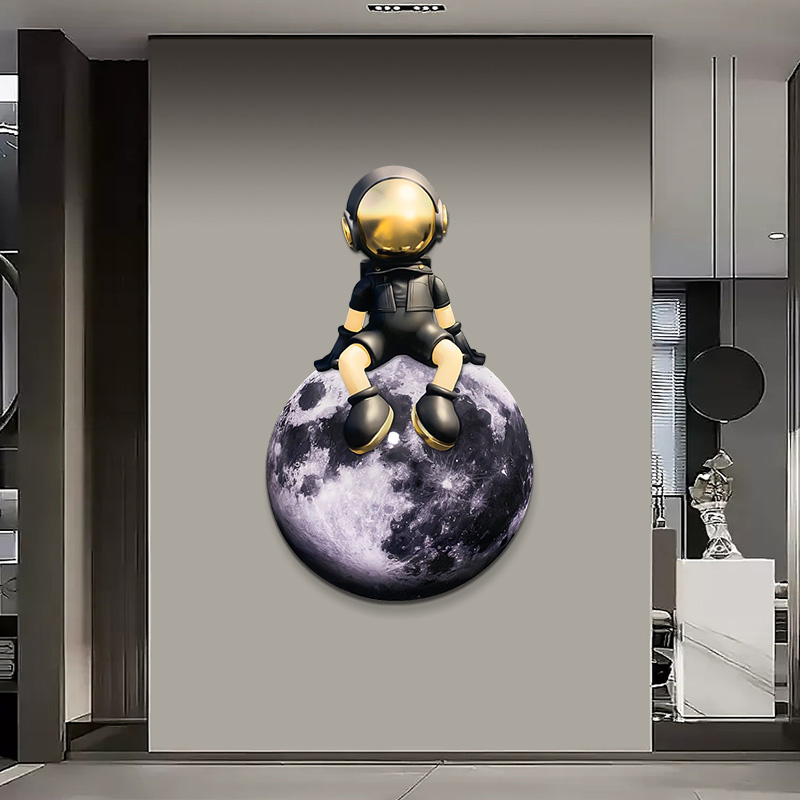 异形装饰画挂画卧室卧室餐厅儿童房挂画居家装饰宇航员5080