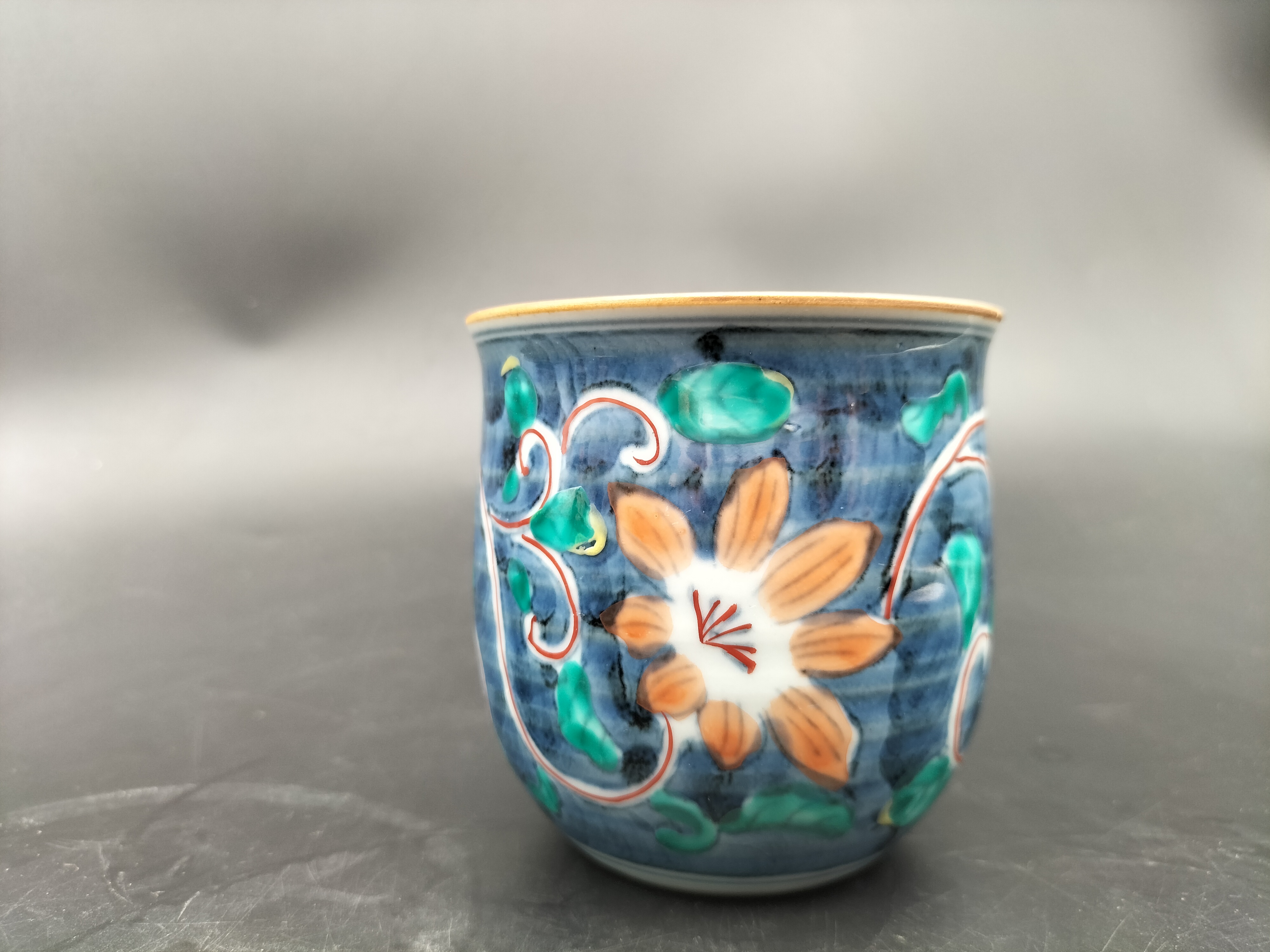 庆四郎手绘主人杯01/31wj蓝色