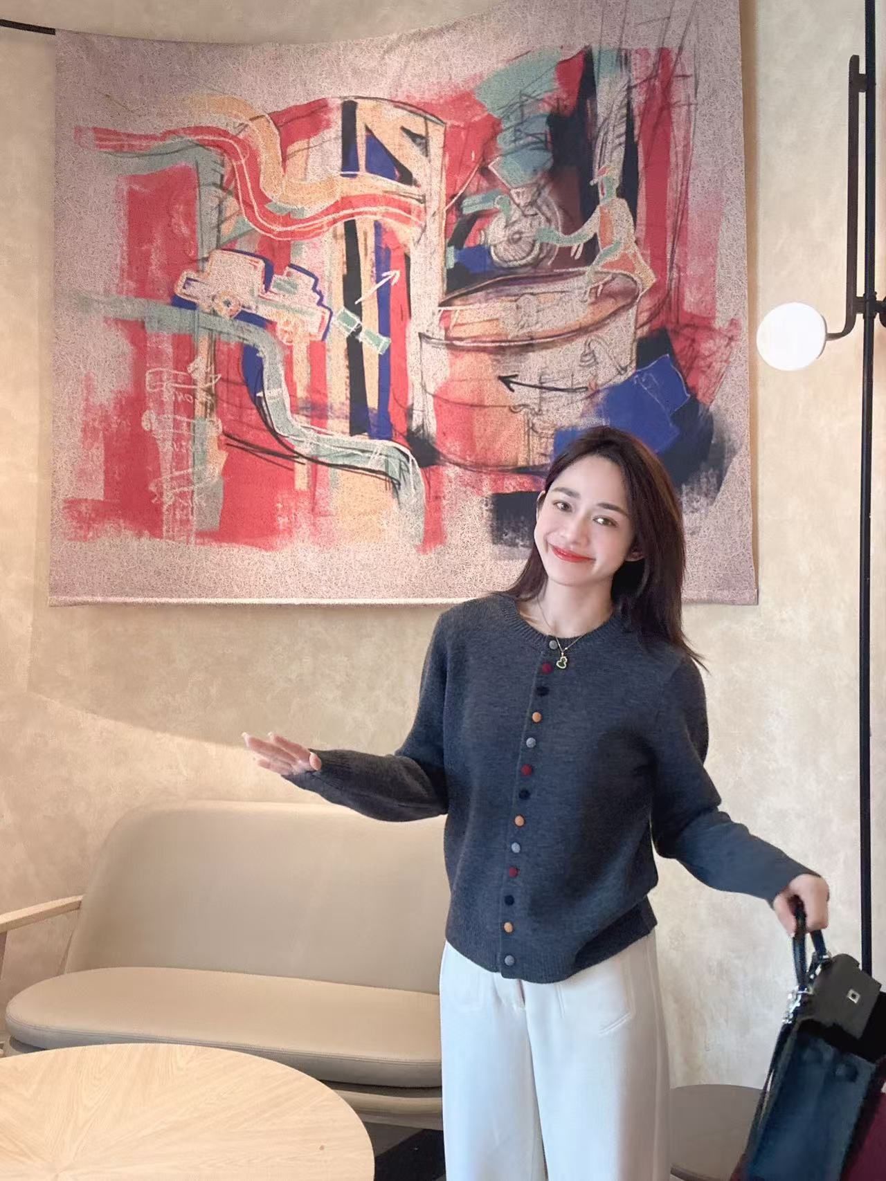 YTTRIUM LIN[初入冬]百搭时尚长袖针织衫（不可机洗甩干）42541