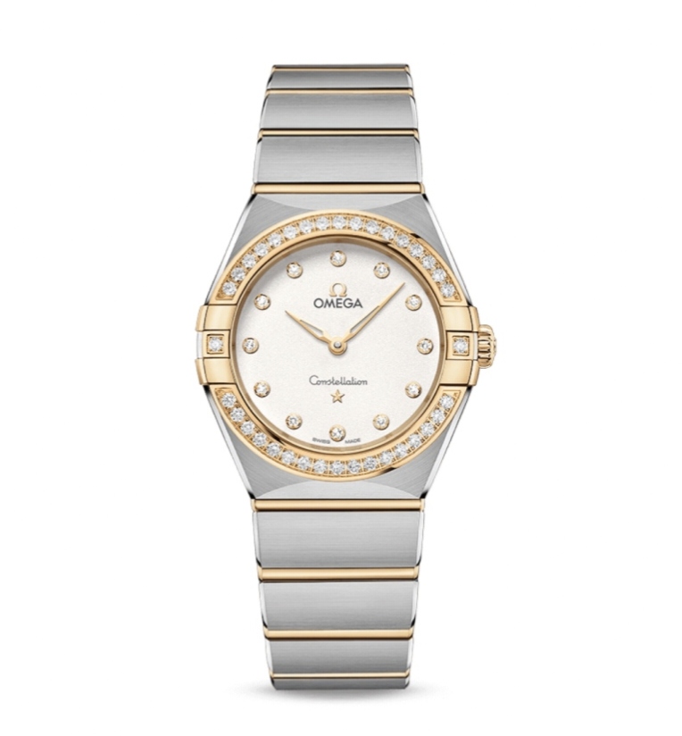 99新 Omega/欧米茄 欧米茄曼哈顿女士腕表28mm/黄金/内外钻/全套