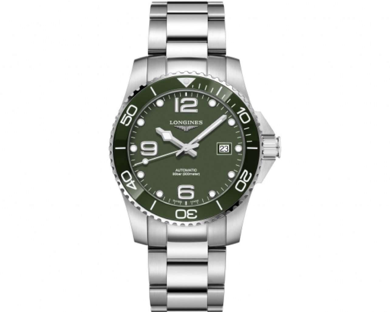 99新 Longines/浪琴 浪琴康卡斯绿康41mm/全钢/机械