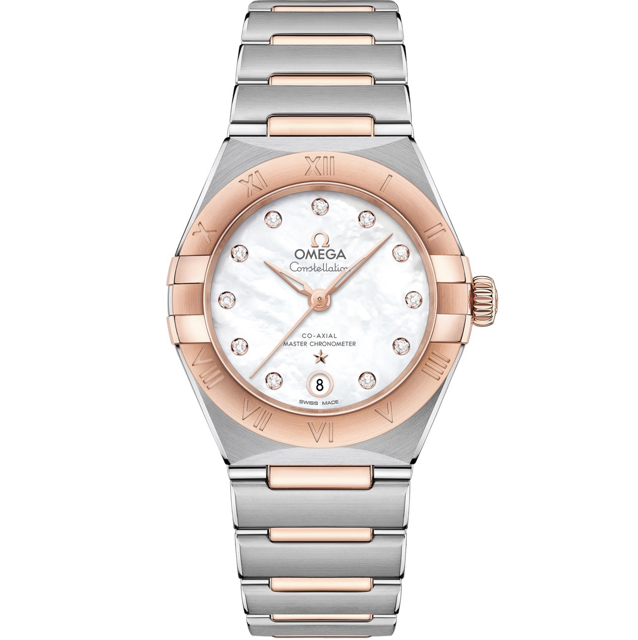 未使用 Omega/欧米茄 曼哈顿系列/女表/29mm/玫瑰金/贝母
