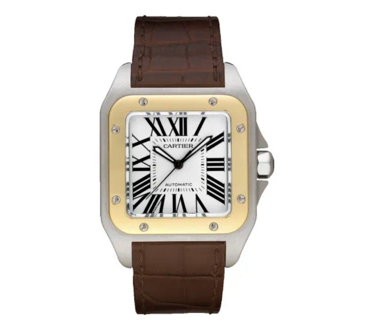 99新 Cartier/卡地亚 卡地亚山度士男表/机械/黄金/单表W20072X7