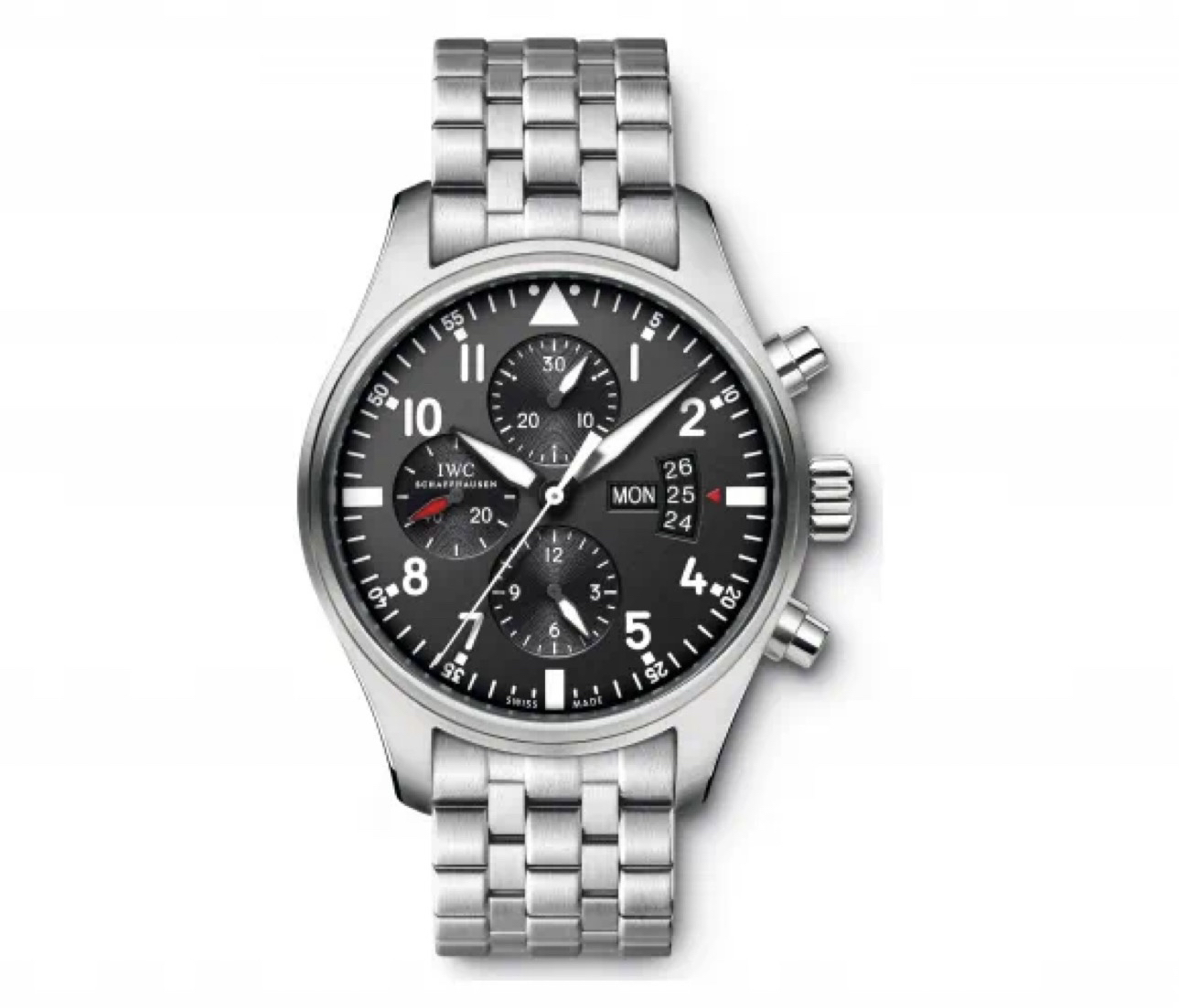 99新 IWC/万国 飞行员系列/男表/43mm/机械/黑盘/全钢