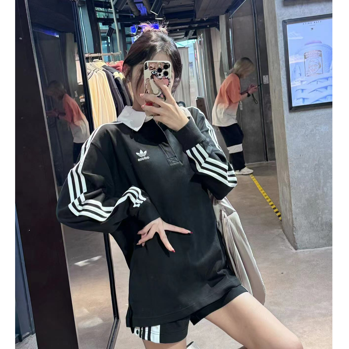 adidas三叶草ADICOLOR欧若风柔软舒适长袖POLO衫 IZ4806 IZ2459 Y