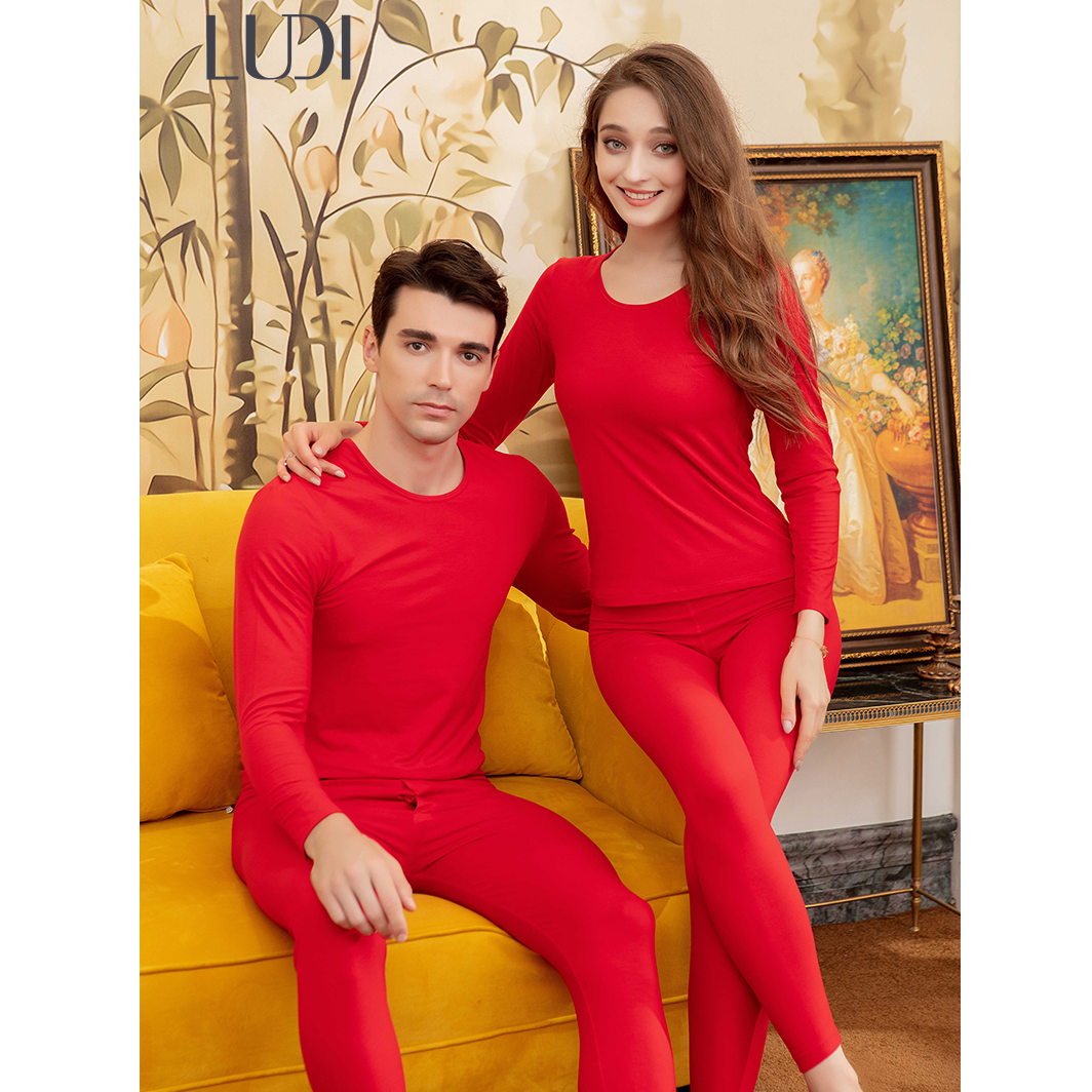 露迪尚品男女春秋套装160g简约舒适弹力柔软亲肤薄LDD23701-02