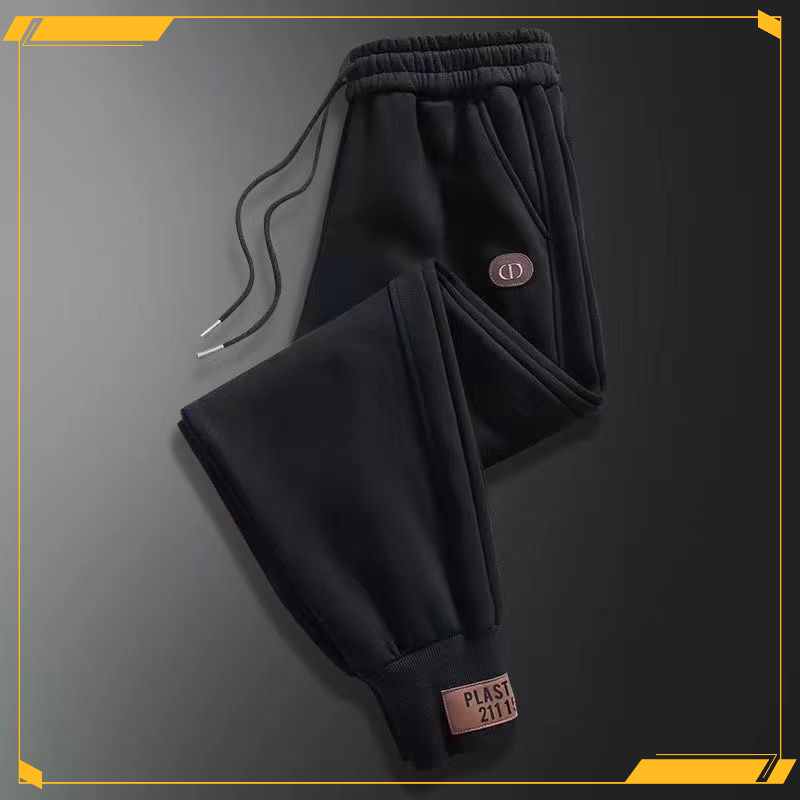 【小扬哥推荐】秋季新款加厚ins透气卫裤男士宽松拼接束脚裤休闲裤