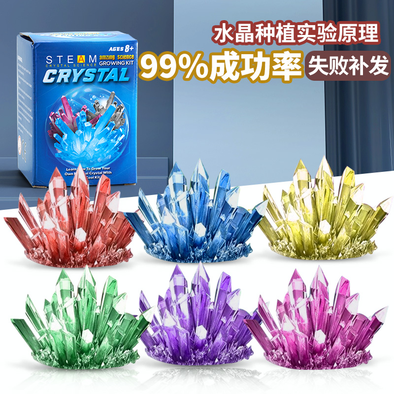 儿童益智趣味科学小实验手工制作自种水晶生长化学种植结晶
