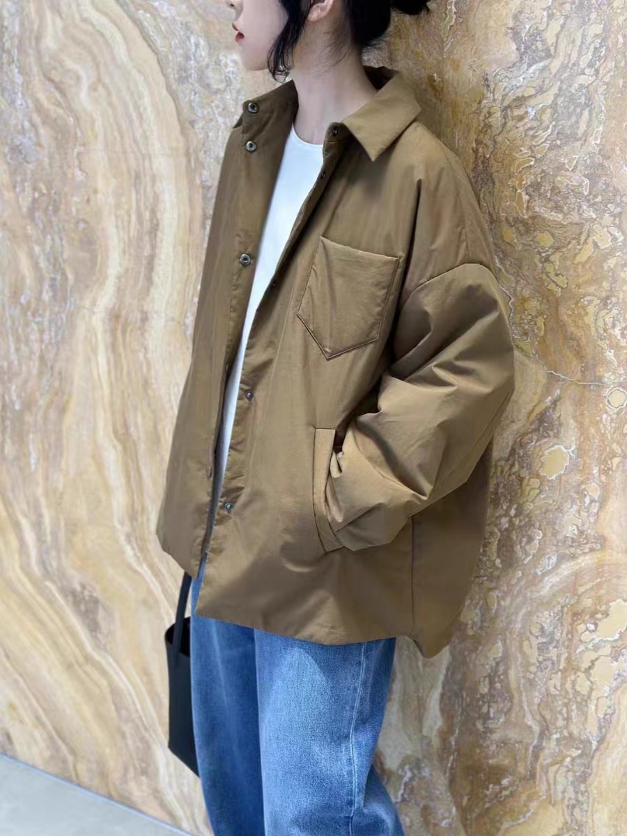 积美清货价/大廓形保暖夹棉轻量高密涤棉外套I1712