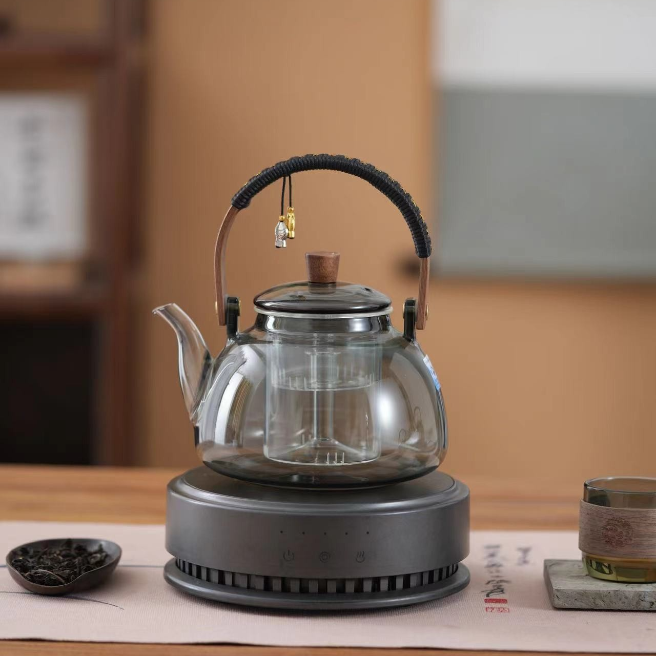 德茗堂电陶炉四代猫眼电陶炉迷你烧水煮茶器电磁炉电热炉煮茶
