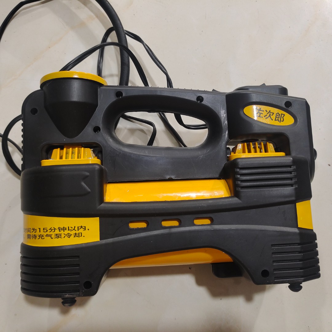 （车载充气泵12V）打气泵筒便携式电动小轿车用高压轮胎打气泵