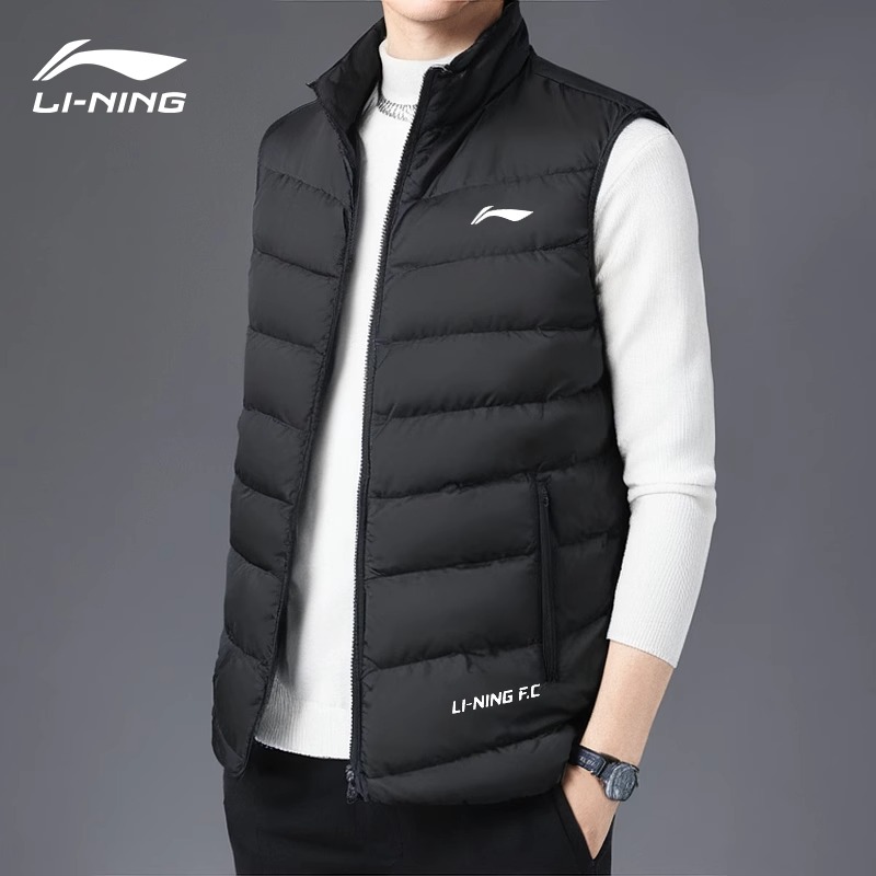 李宁羽绒马甲男士冬季爆款保暖运动舒适羽绒短款防风时尚女外套