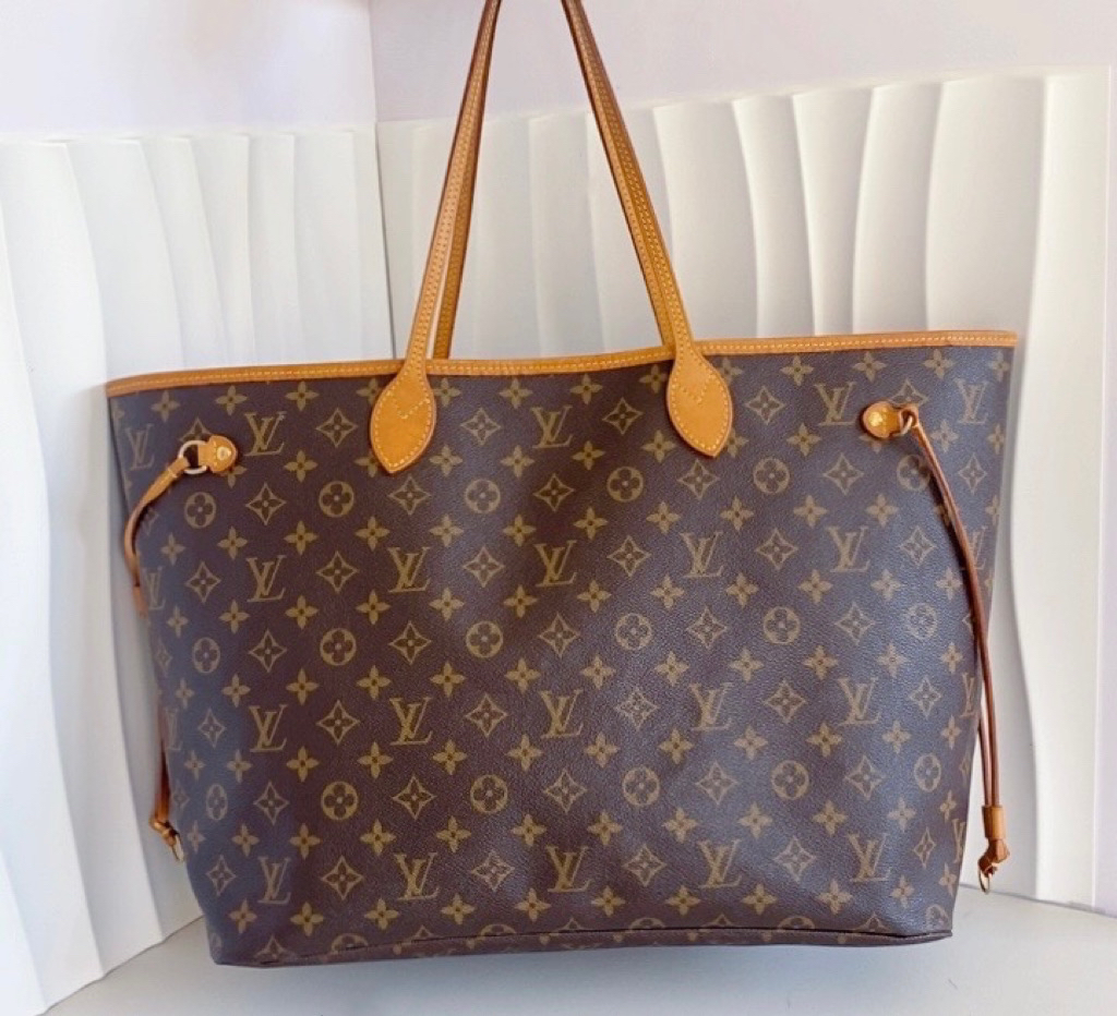 95新 LouisVuitton/路易威登 nverfull玫红全原无子袋WL中号19年