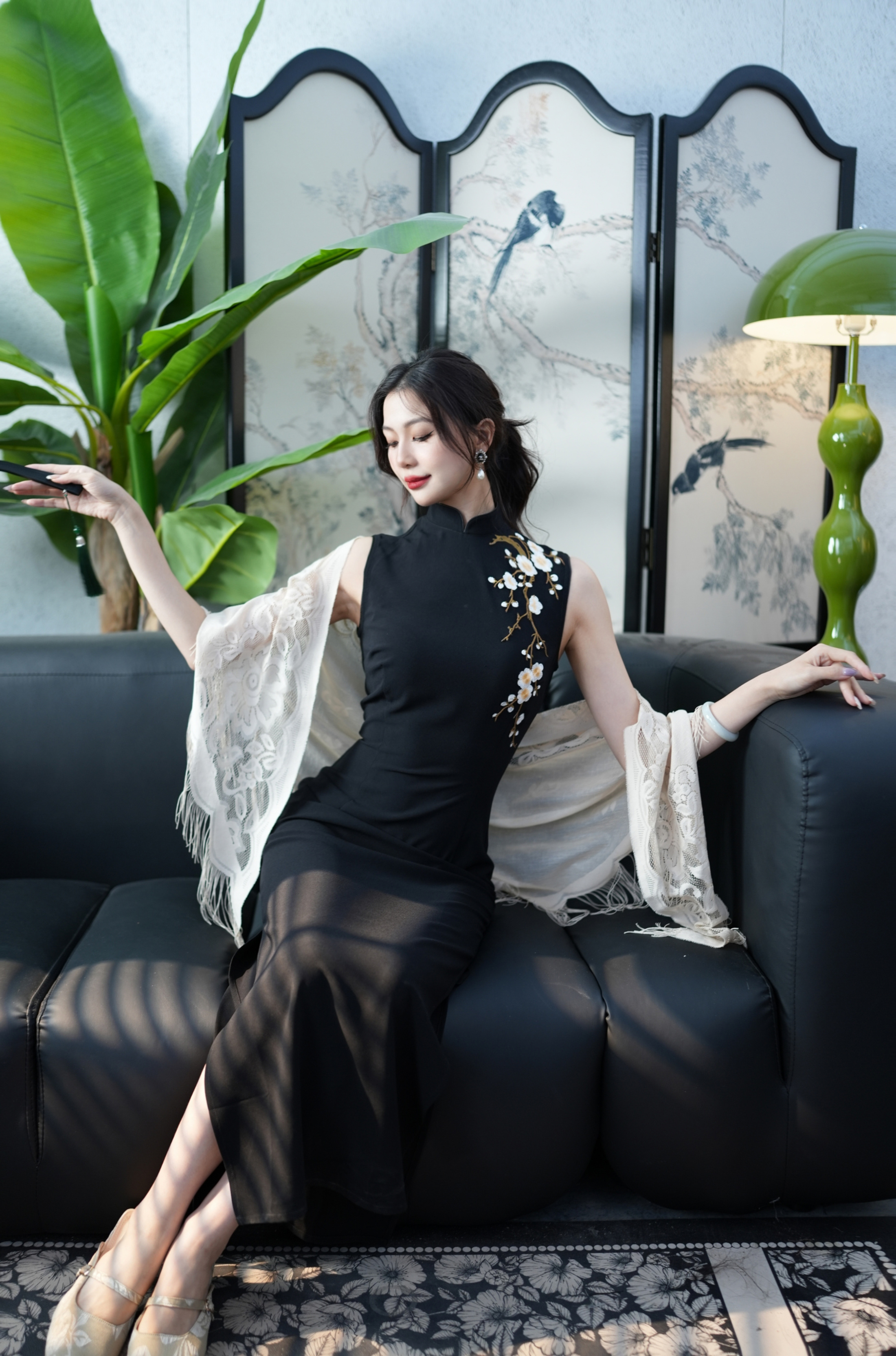 【尔尔古典美学】复古新中式旗袍【疏影】春夏修身黑色中国风旗袍