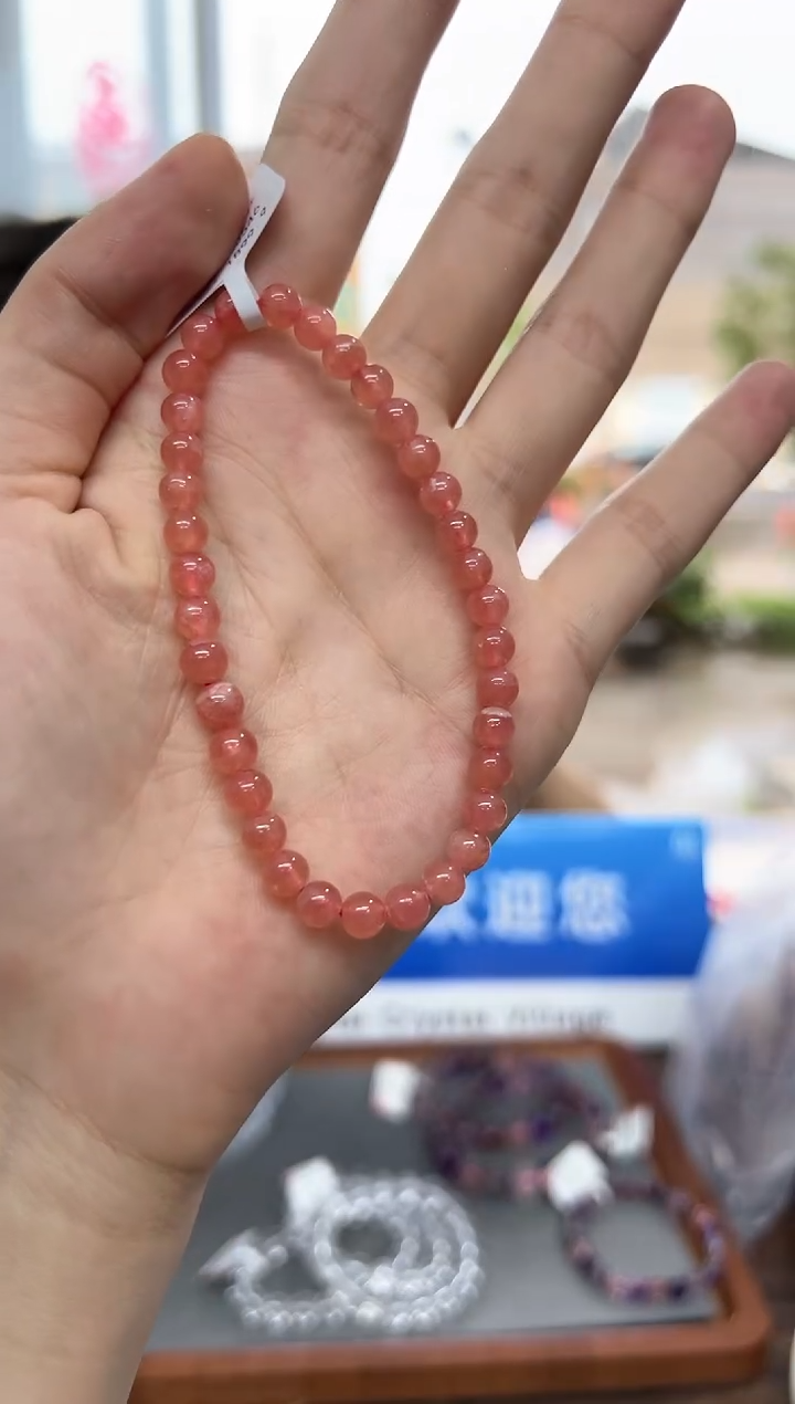 【闪购商品】菱锰矿（红纹石）手串未镶嵌SP1147红纹石手链5+