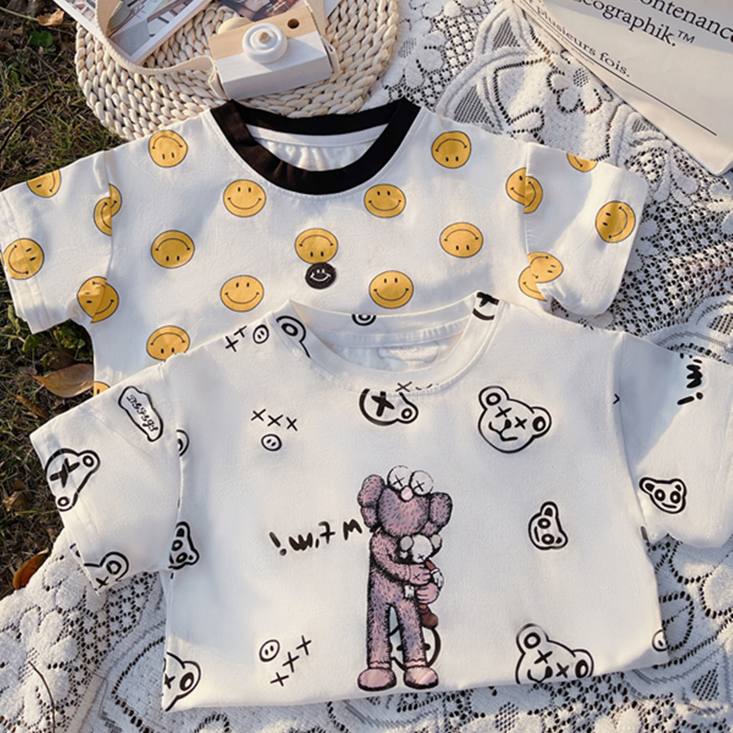 1号+儿童夏装洋气印花圆领韩版柔软童装