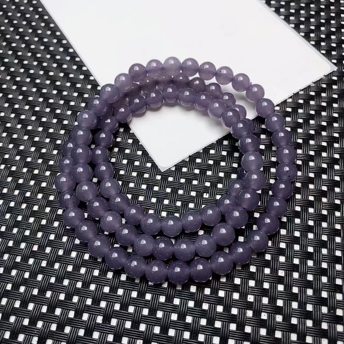 [聚小石]A802烟紫系多圈6M设计轻奢时尚手链手串项链