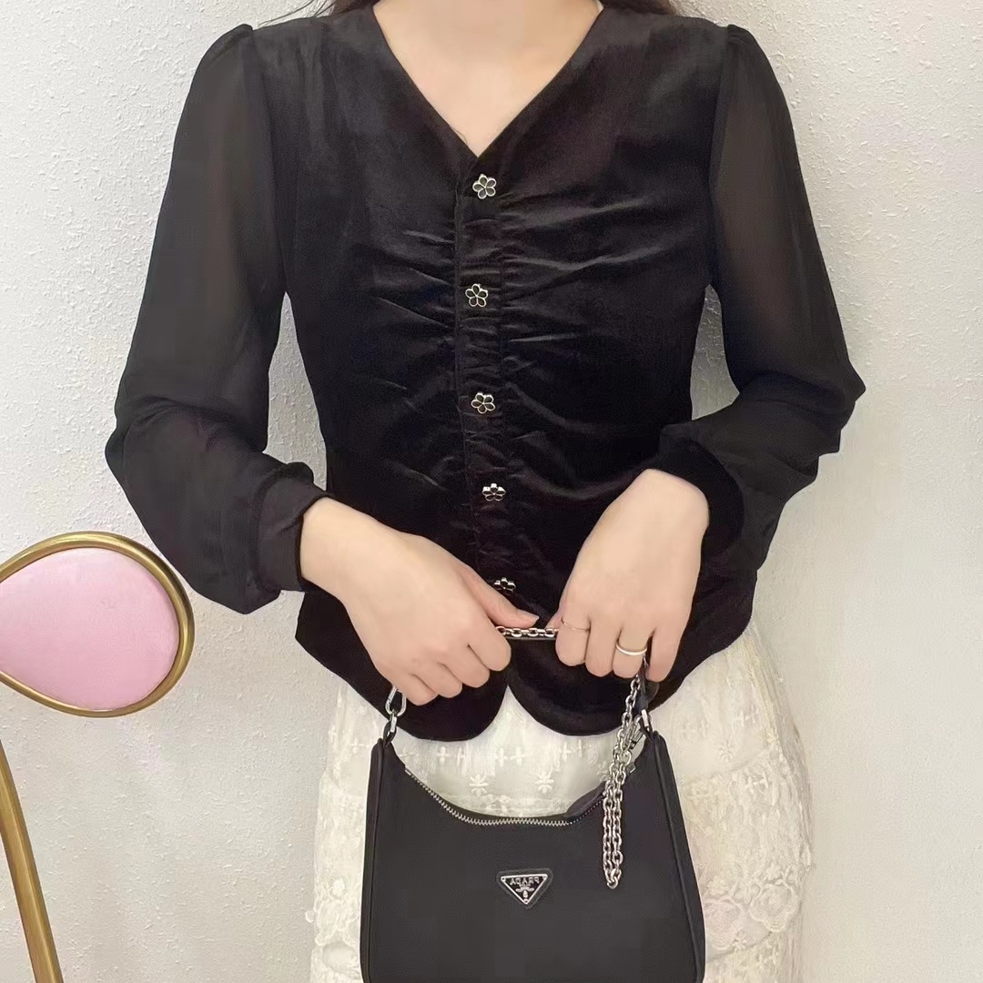 小香风新款针织打底衫