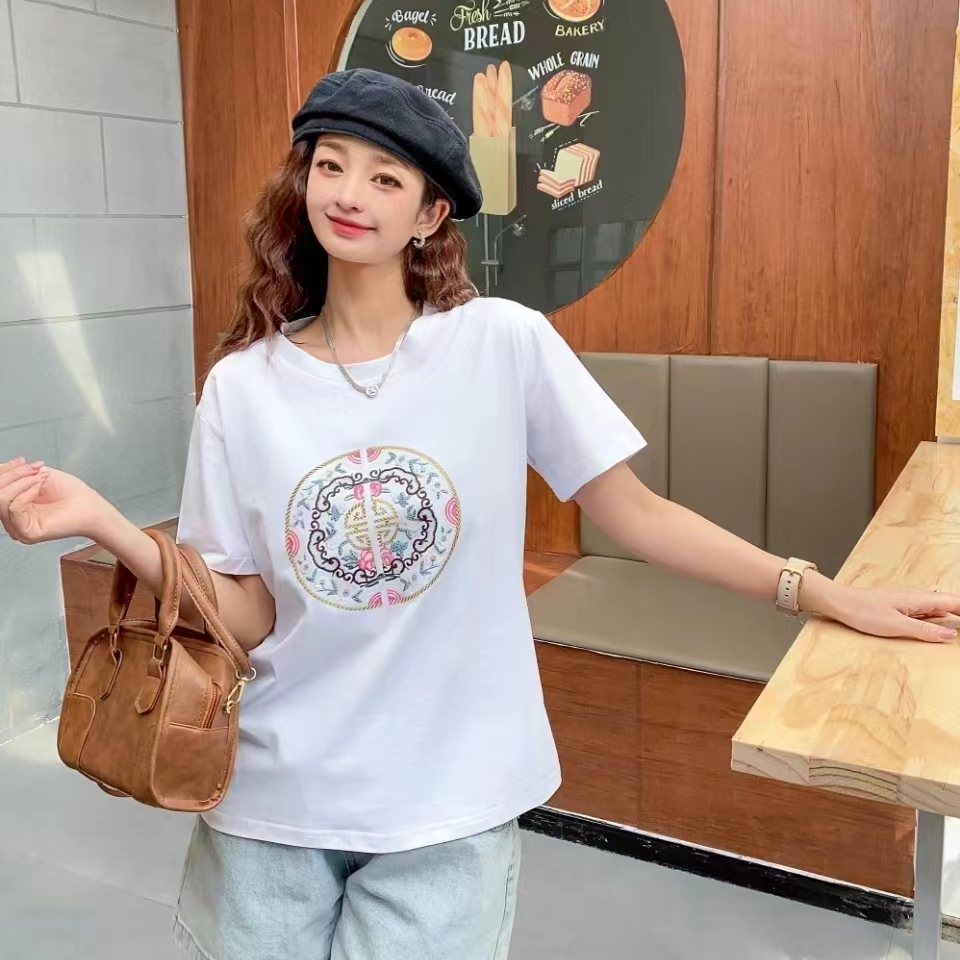 夏季薄款正肩时尚短袖T恤