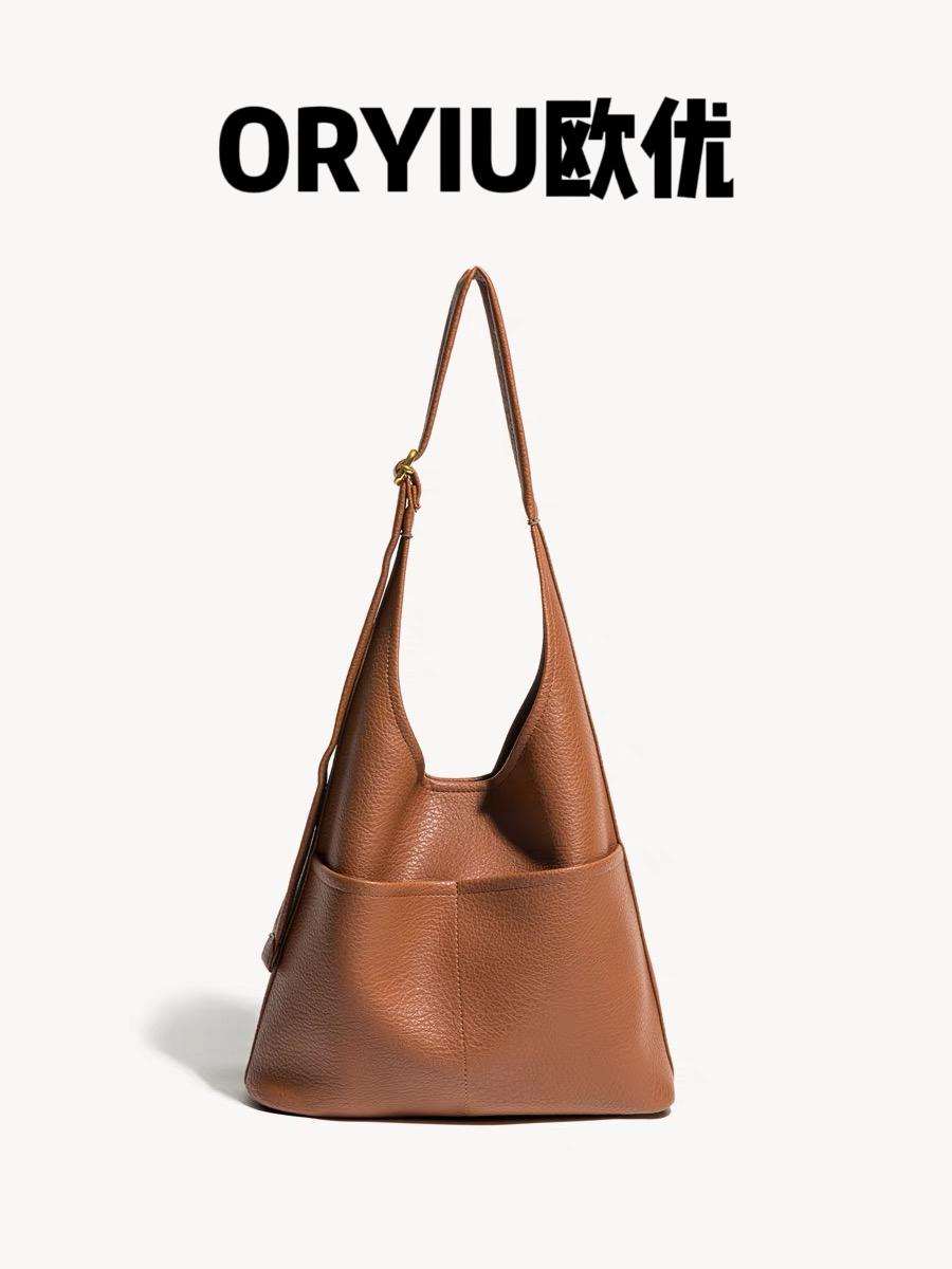ORYIU【香槟落日】软皮托特小众休闲百搭大容量子母包单肩斜挎