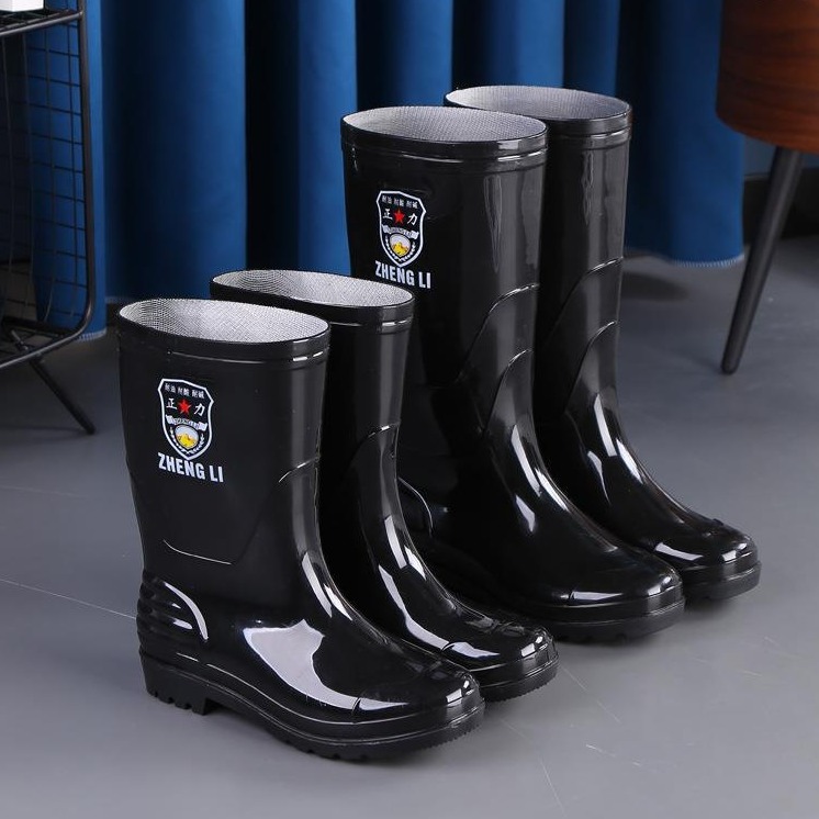 加厚中高筒雨鞋男款钓鱼专用雨靴防水防滑胶鞋防水鞋工地劳保男鞋