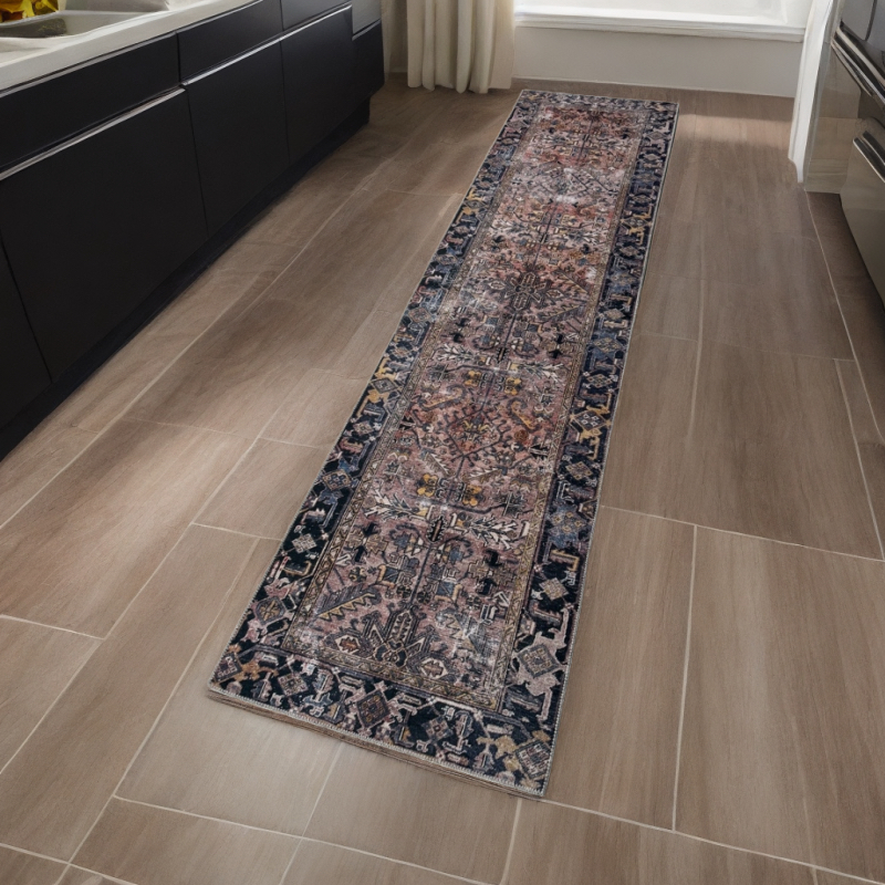 [外贸出口黑棕色]厨房卧室走廊地毯防滑可水洗耐磨无异味