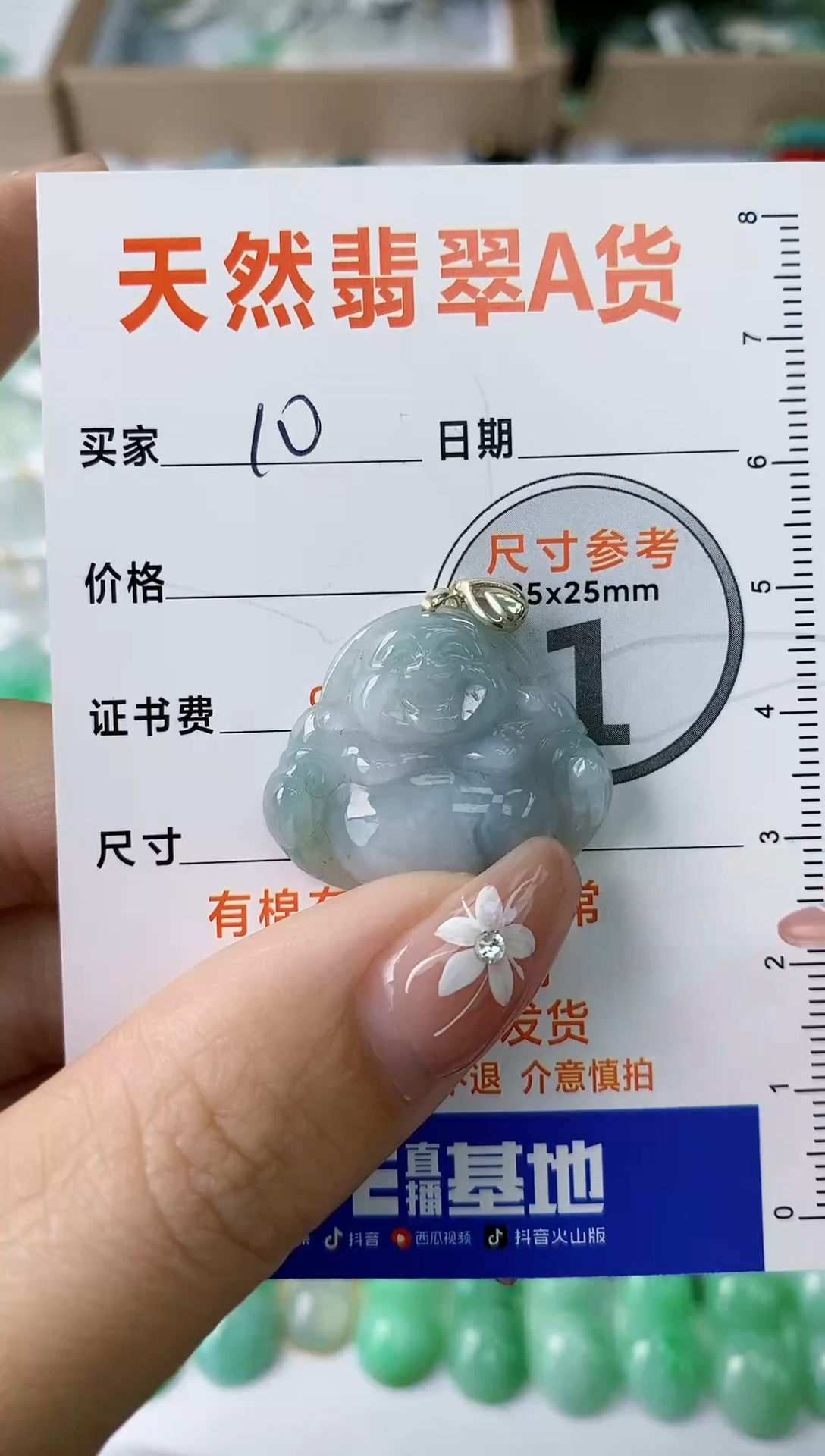 【闪购商品】翡翠颈饰银S925镶嵌10