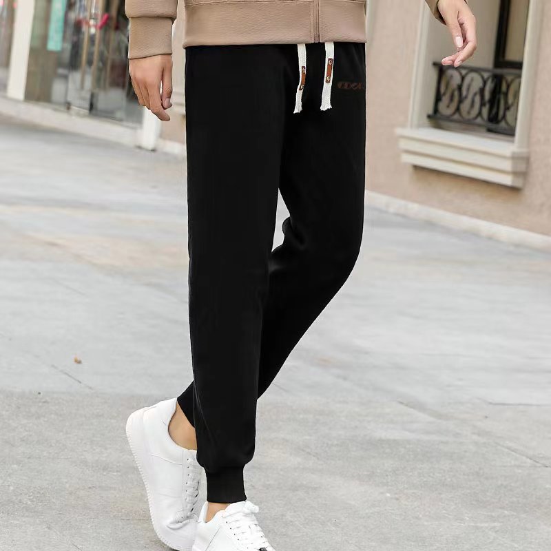 YANPING/燕苹男士春季秋季百搭休闲裤刺绣宽松高腰男弹力|K23-095