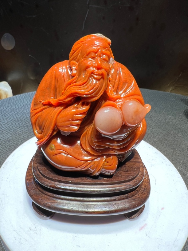 寿山石雕刻艺术摆件工艺品印章手把件老挝石印度金田黄