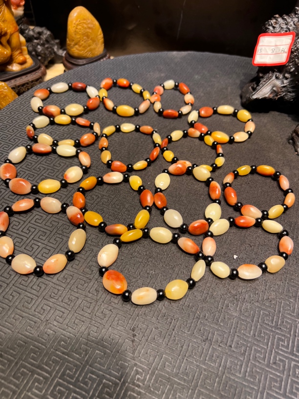 寿山石芙蓉摆件手串圆雕手件