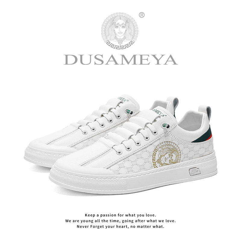 DUSAMEYA/杜莎秋季米娅奢品男鞋轻奢休闲百搭潮鞋高端板鞋6692