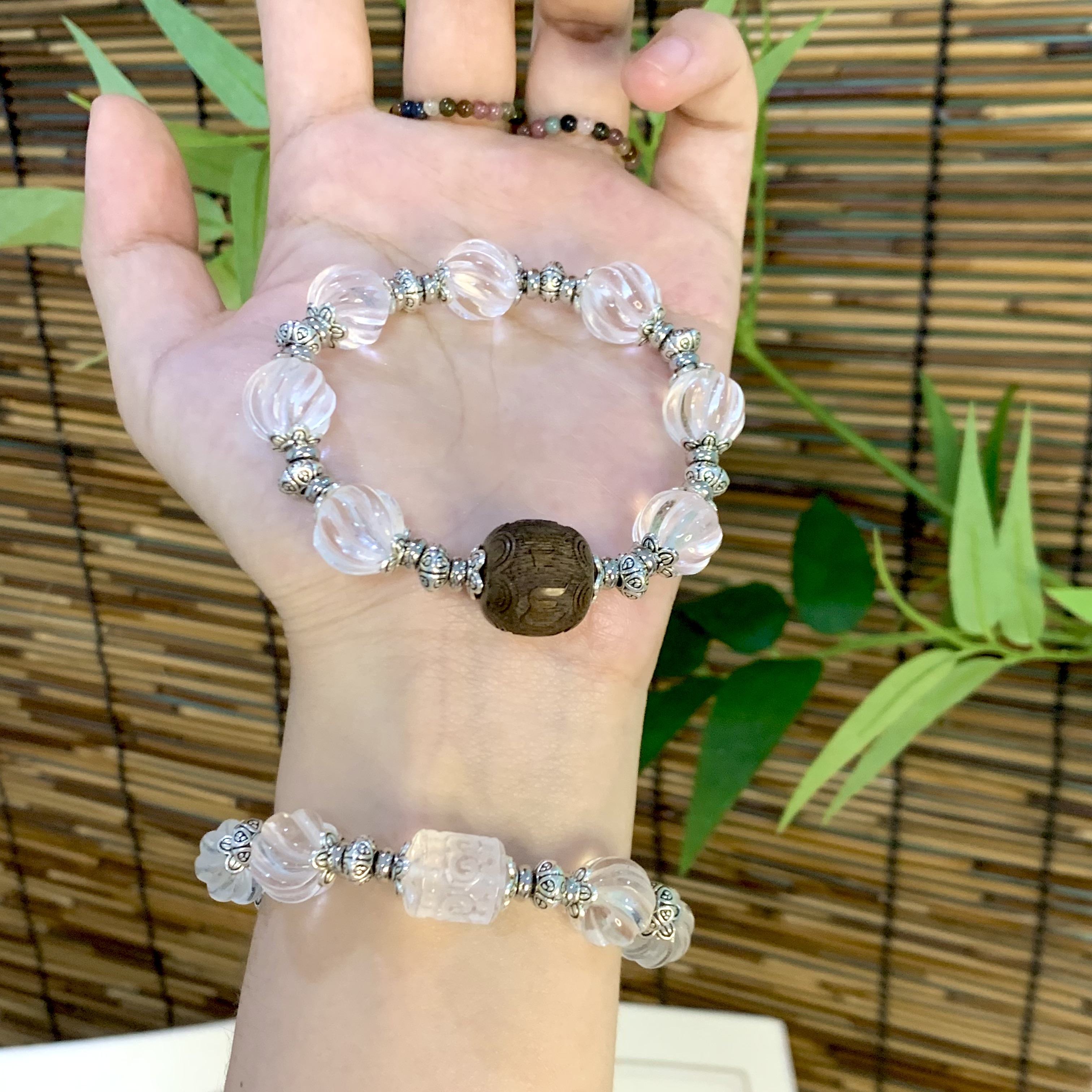 「邂逅天然白水晶手串小众气质礼物不规则百搭闺蜜学生13-15cm手围