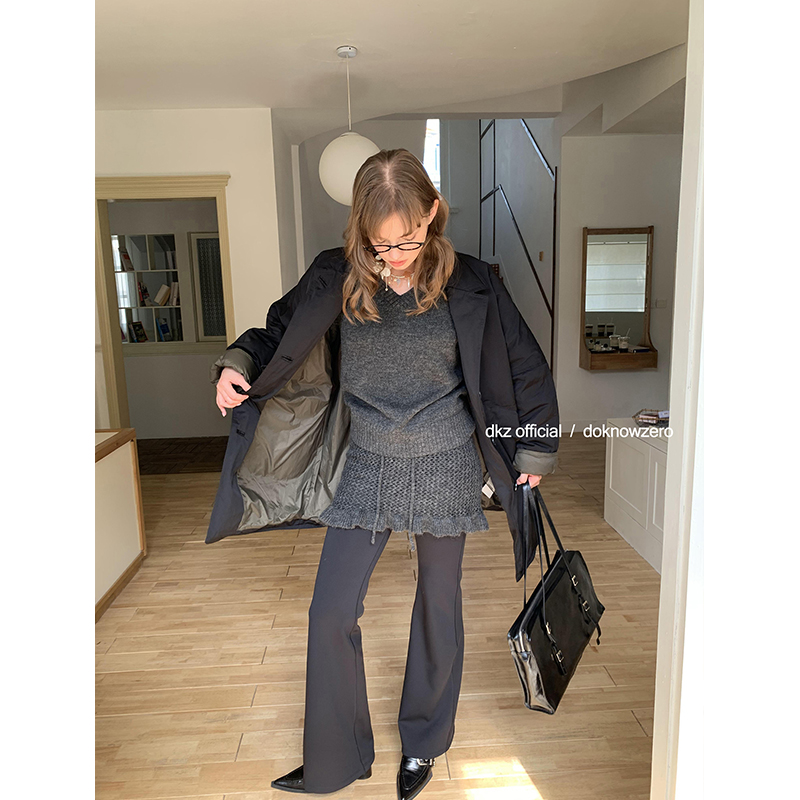 DKZ加厚喇叭瑜伽裤针织长裤