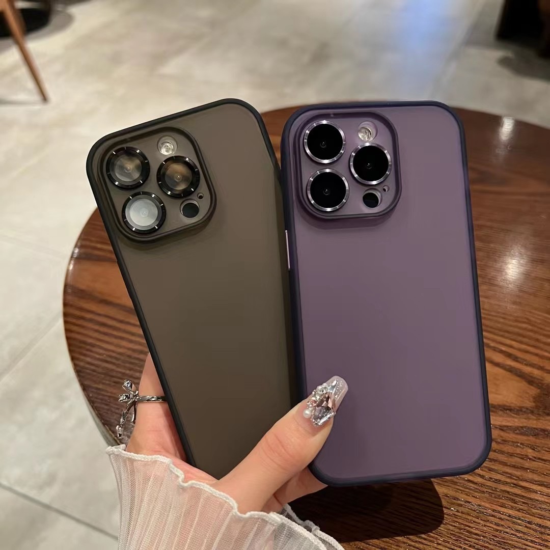 【苹果】iPhone14/13Promax简约CD纹镜头膜磨砂男女新全包手机壳