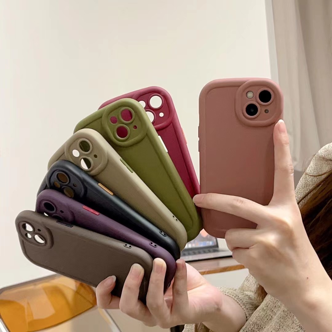 【苹果】iPhone15/13/14promax防摔简约纯色液态肤感男女新款手机壳