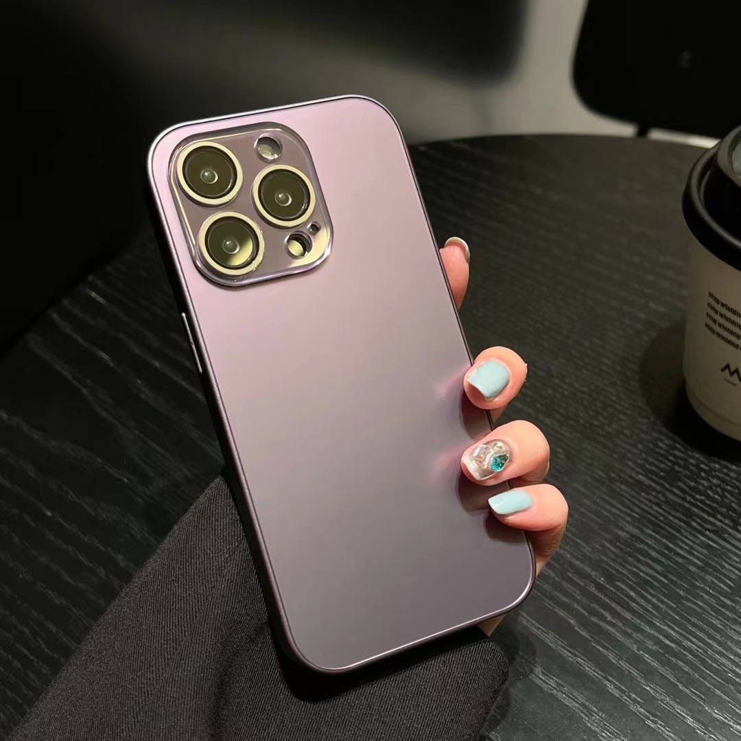 【苹果】iPhone15/14Promax防摔简约磨砂自带镜头膜男女新款手机壳