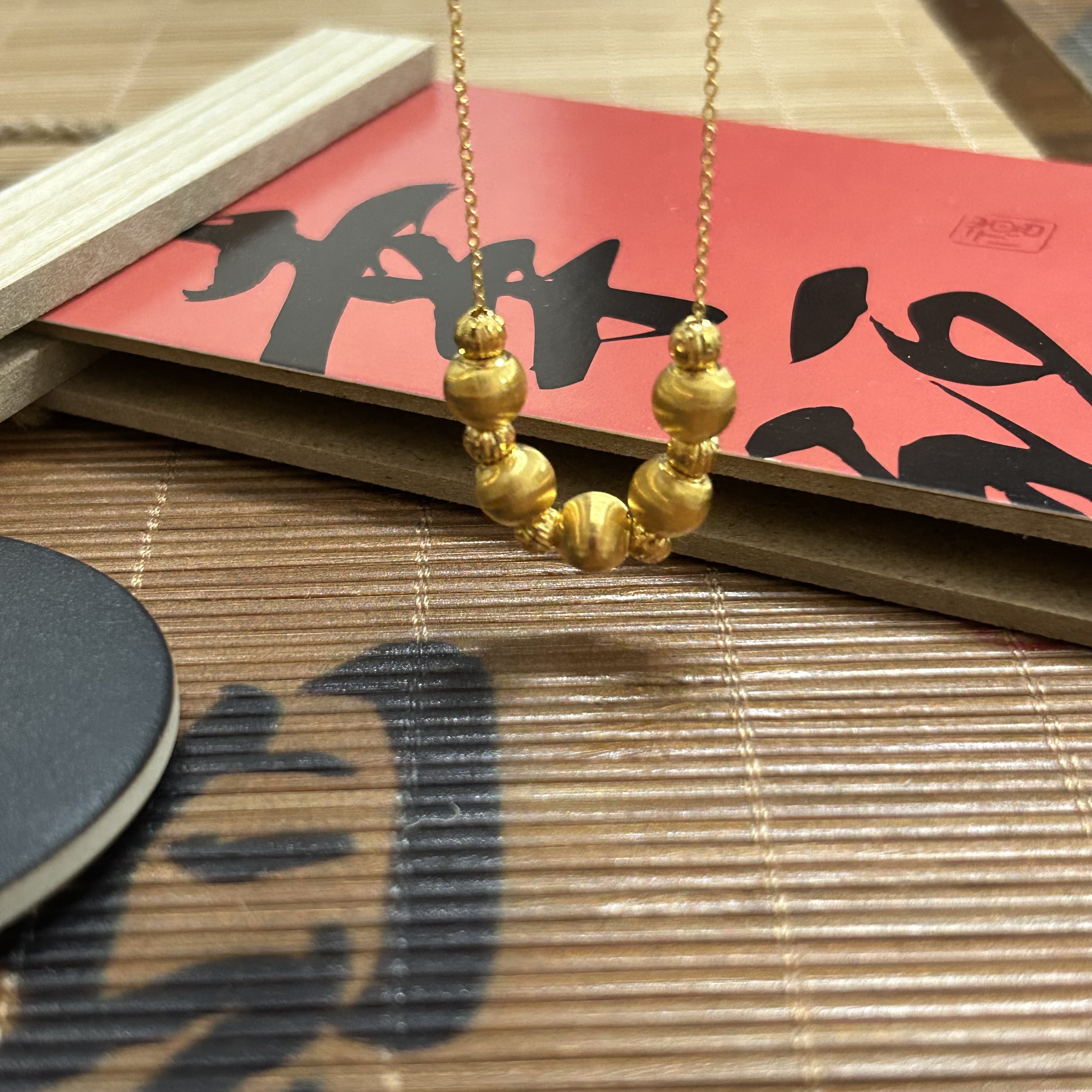 坠链均足银 套链手工时尚大气款式珠珠款式国风新中式套链