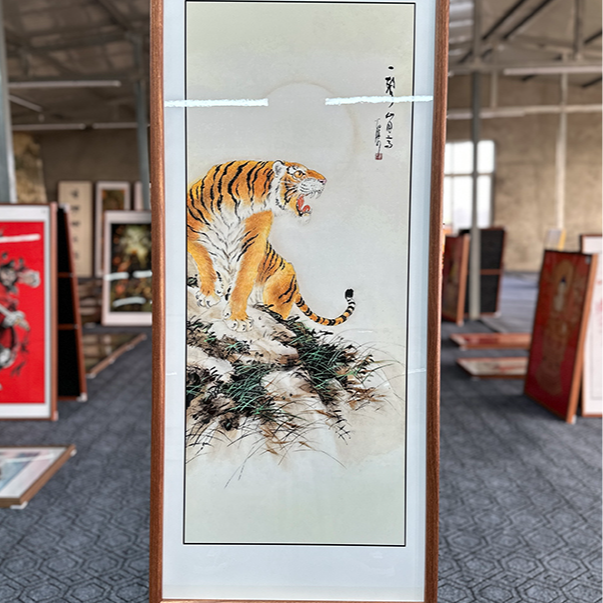 [G7老虎50x120cm中国风家居装饰画办公室玄关客厅装饰画]