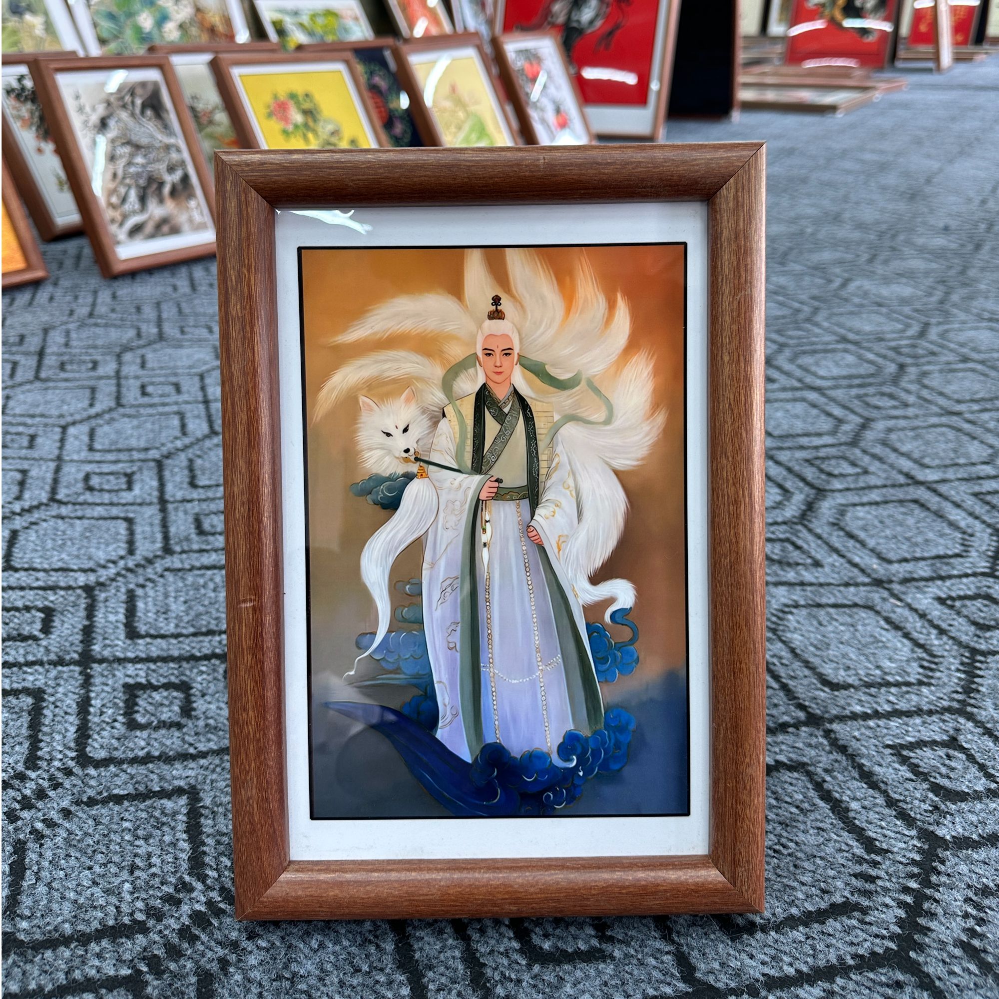 [35九尾]20x30cm摆台中国风家居装饰画办公室玄关客厅装饰画