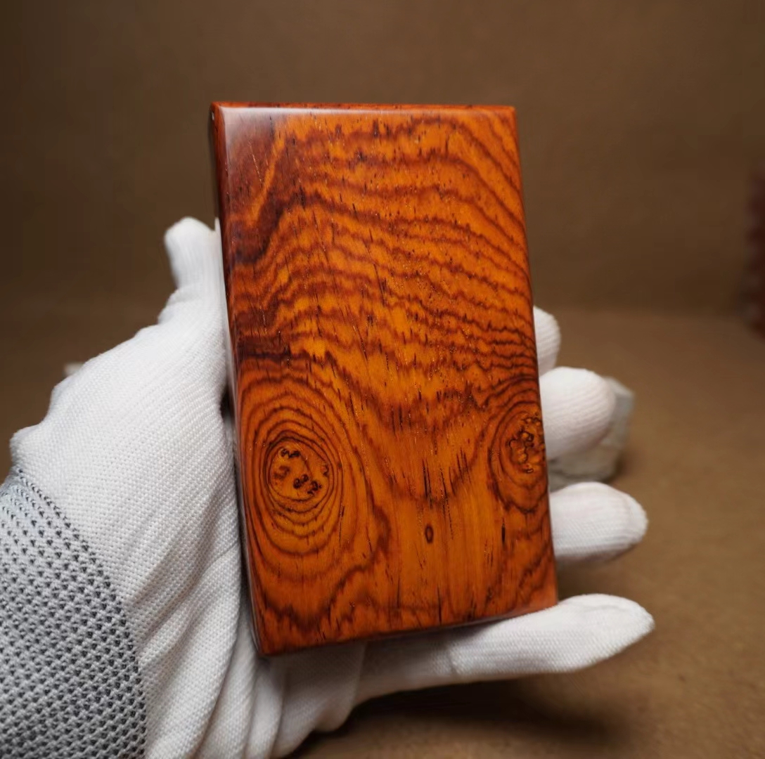 刺猬紫檀鬼脸纹水波纹细烟盒红木男士高档送礼父亲收藏品实木香菸