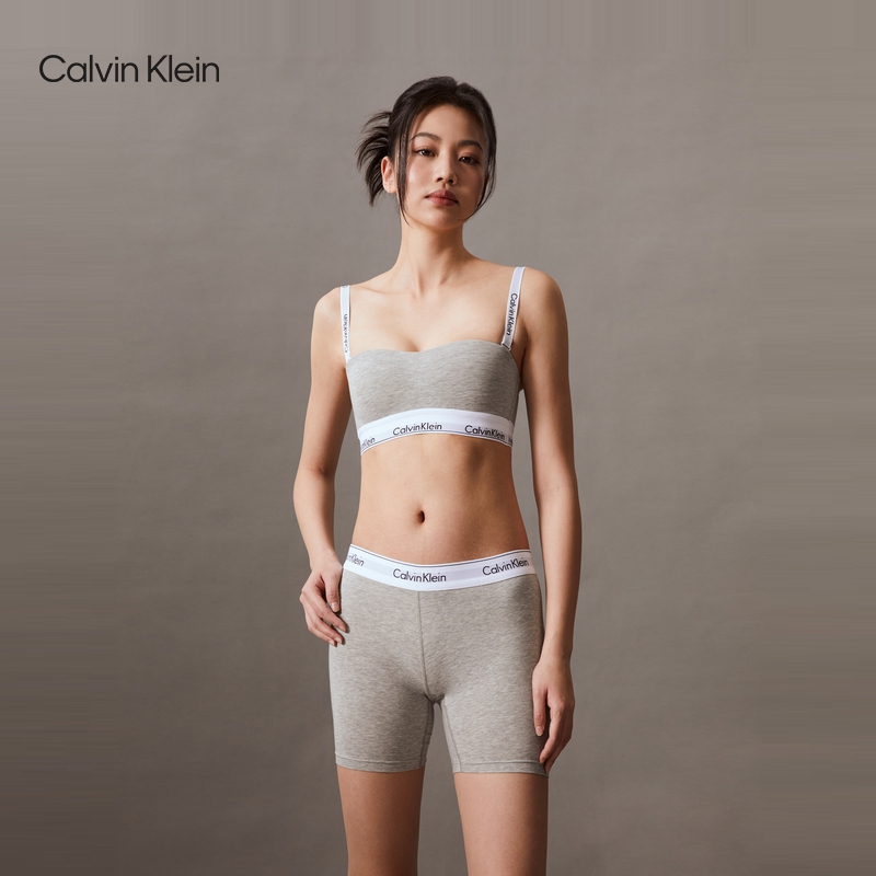 【摩登引力带】CK内衣春夏女士可卸提花肩带抹胸式文胸QF7628