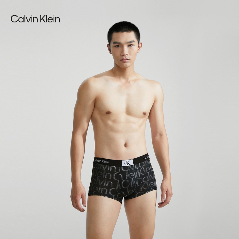 【CK96系列】CK内衣男士满印轻薄低腰防夹臀四角裤平角内裤