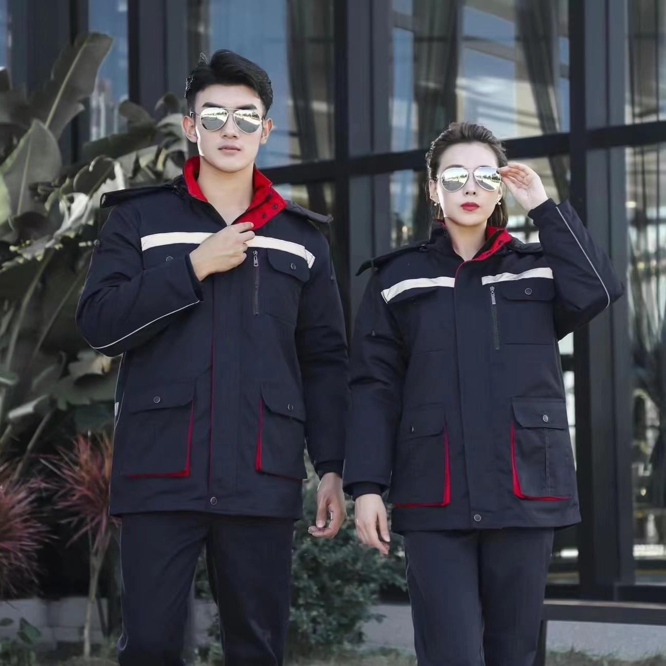 冬季可拆卸内胆棉服工作服防寒保暖工装棉袄加厚棉服可定制LOOG