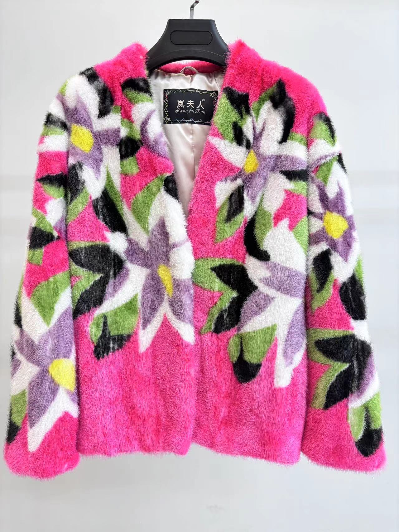 周周直播链接ZZ-02 整貂水貂短款中长款时尚设计师冬季