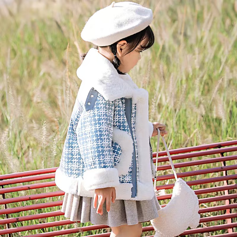 2024秋冬新款小香风毛领外套