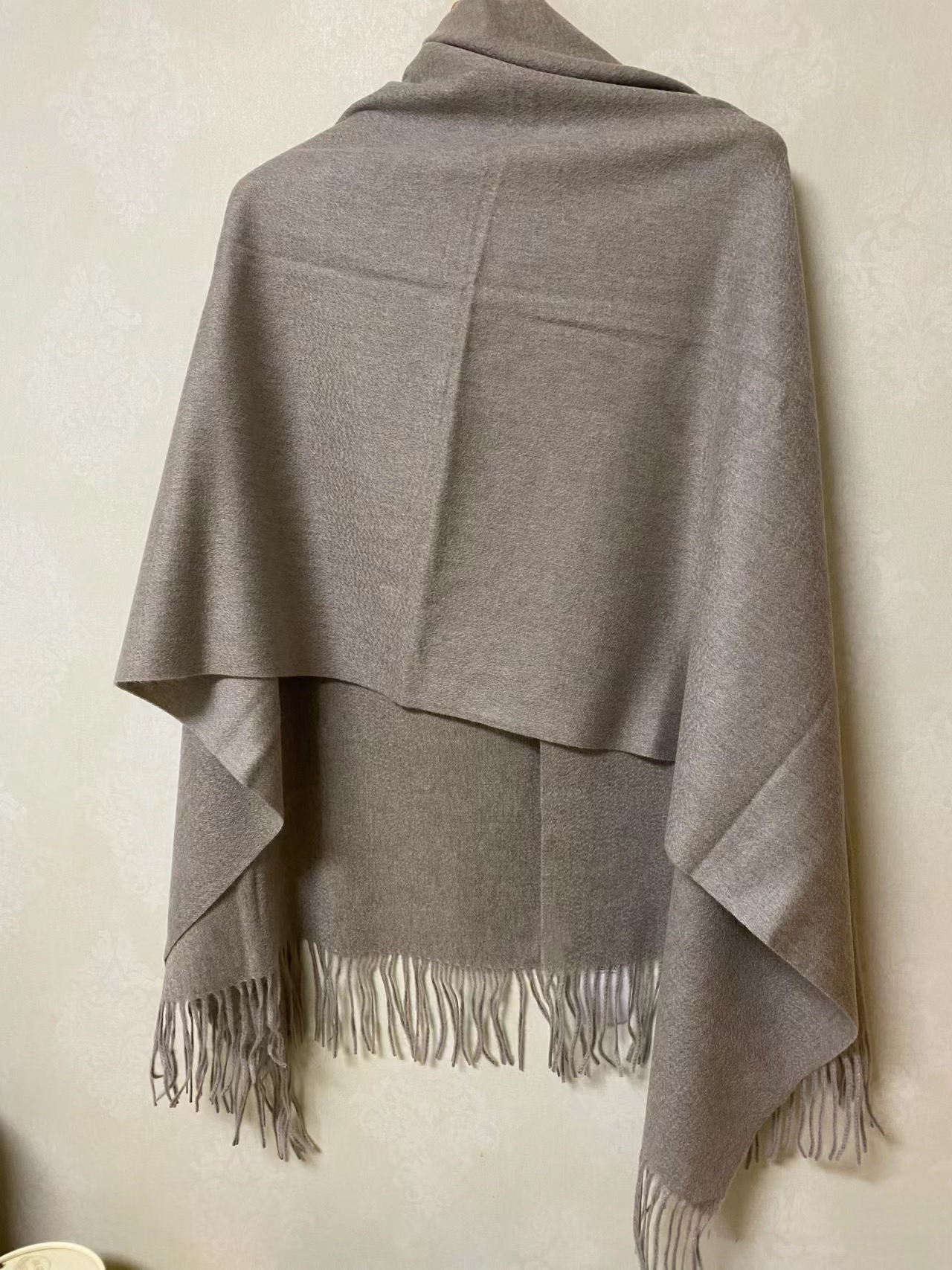 古着日本羊绒披肩女围脖秋冬保暖御寒日系超大加厚长款水波纹百搭